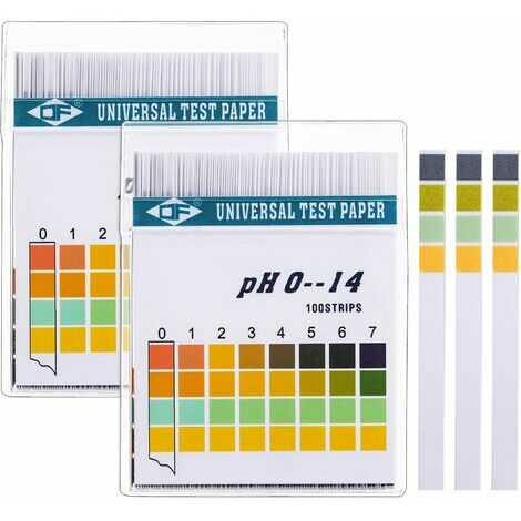 Orchid-Papel de tiras reactivas de pH universal, medidor de PH de rango completo, nivel de PH corporal de ácido alcalino y 0-14PH, 2 cajas, 200 tiras en total