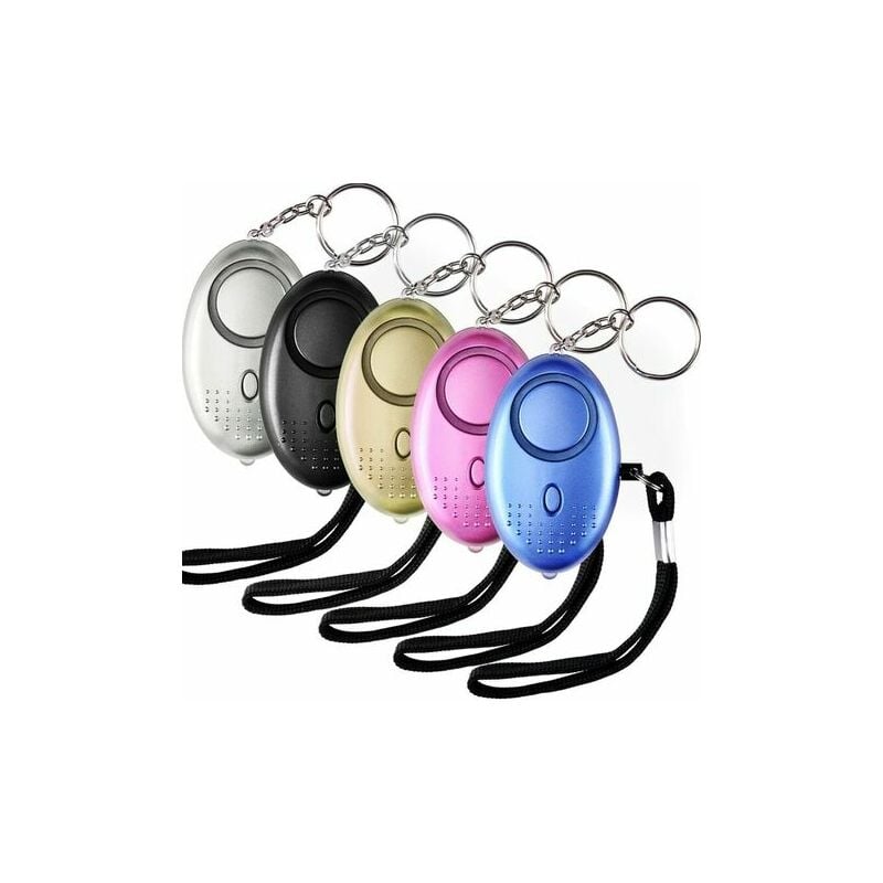 Orchid-Personal Alarm, 5 Pieces 140DB Keychain Emergency Alarm with Anti-Aggression Torch for Women, Children, Elderly