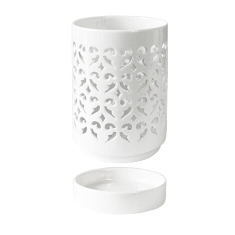Orchid Pots with Holes,4 Inch Ceramic Pot for Repotting, Flower Planter Indoor Outdoor, Breathable White