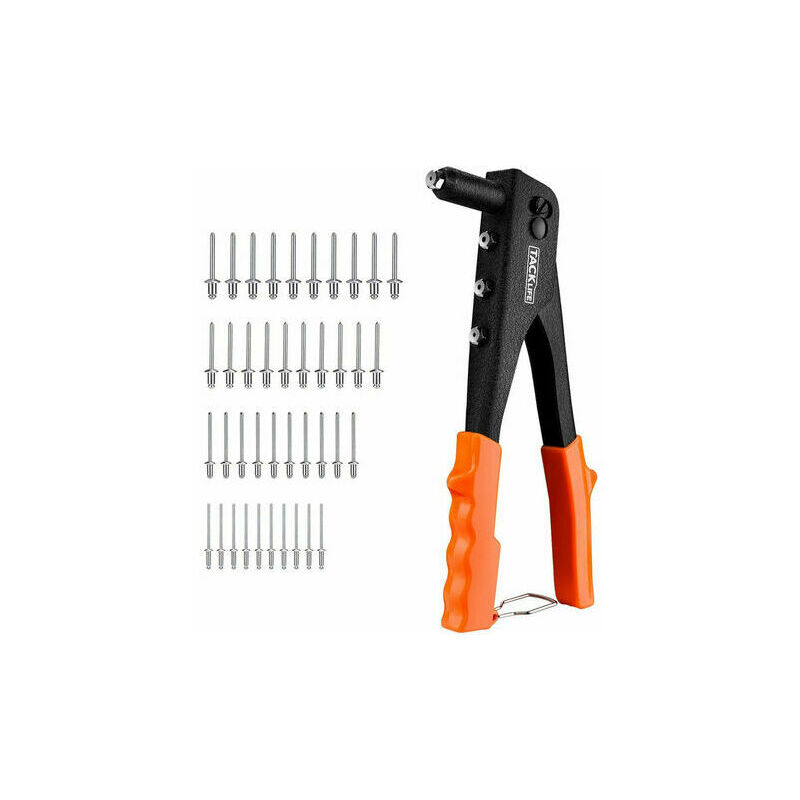 Orchid-Riveter gun, hand riveter, with 40 metal rivets professional riveting tool - HHR1A