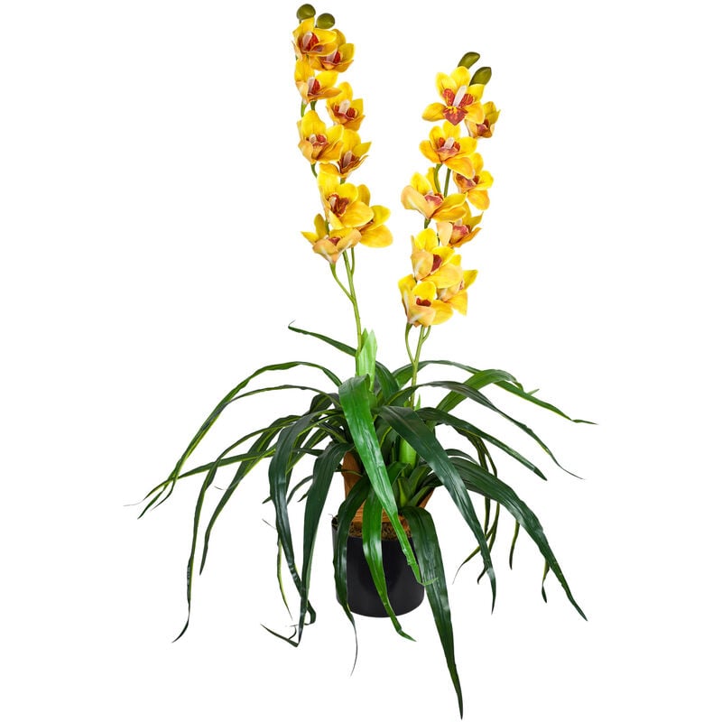 Decovego - Orchidée Plante Artificielle Artificiel avec Pot 90 cm Jaune