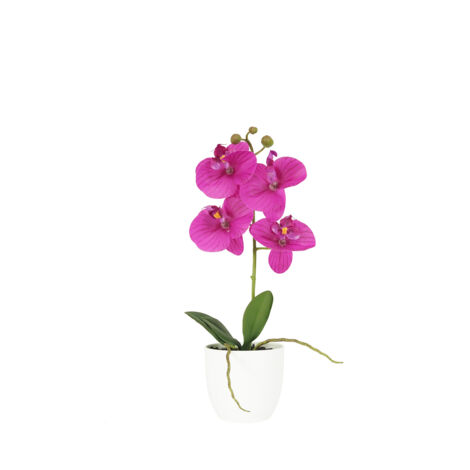 Orchidée artificielle fuchsia 35cm
