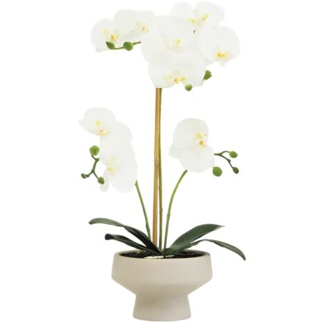Orchidée artificielle toucher naturel 45cm