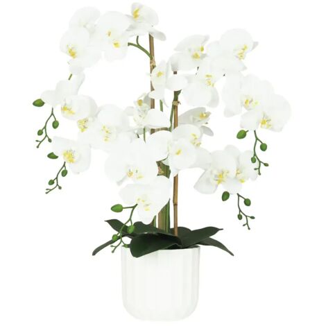 Orchidée artificielle toucher naturel 60cm