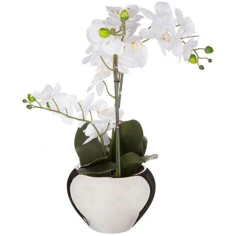Orchidée artificielle vase céramique H57cm - Atmosphera créateur d'intérieur
