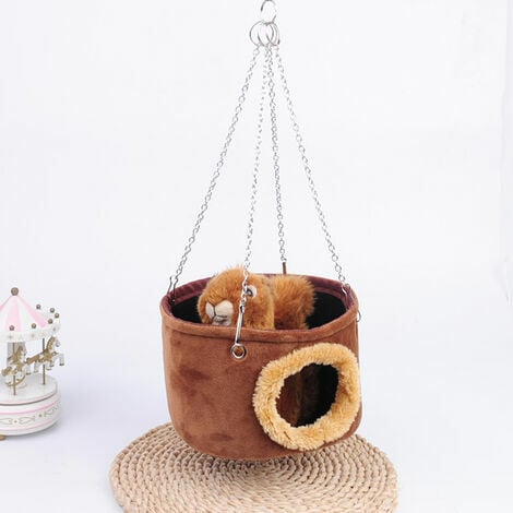 OrchidHanging Hammock for Small Pets Snuggle Playground Shelter for Squirrels Chinchillas Guinea Pigs Rats Mice