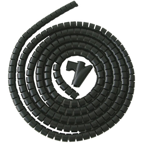 Ordenacables 3m ø15mm negro