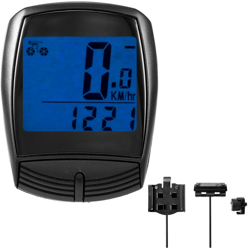 

Happyshopping - Ordenador de bicicleta Pantalla LCD multifuncional Ordenador de ciclismo Velocimetro de bicicleta de montana IP65 Odometro impermeable