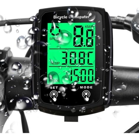 Ordinateur de vélo 19 fonctions IP54 étanche GPS Compteur de vitesse Odomètre Ordinateur de cyclisme filaire Écran tactile avec écran tactile rétroéclairé Ordinateur de vélo universel pour vélos