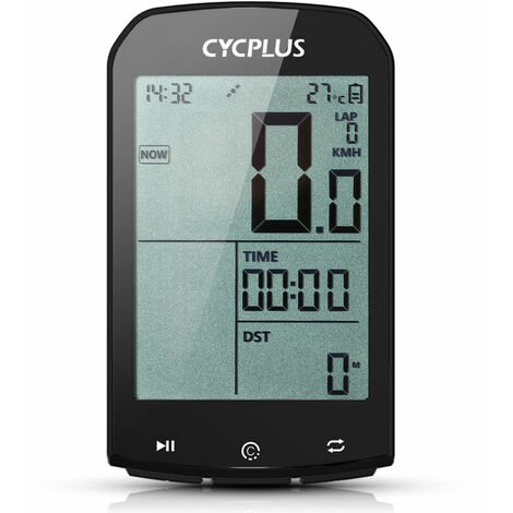 Ordinateur de vélo GPS intelligent BT 4.0 ANT+ Ordinateur de vélo sans fil Compteur de vitesse numérique Rétroéclairage IPX6 Ordinateur de vélo précis, Noir