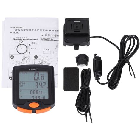 Ordinateur de Vélo Multifonction Étanche avec Compteur de Vitesse pour Cyclisme Extérieur (Filaire)