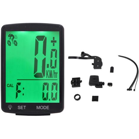 Ordinateur de Vélo sans Fil avec Capteur de Vitesse et Cadence, Écran LCD 2,8 Pouces, Compteur de Vitesse pour Cyclisme