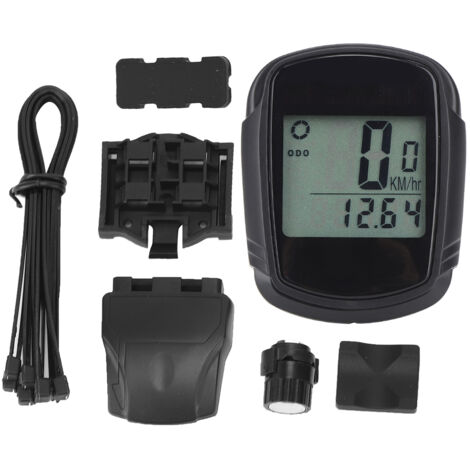 Ordinateur de Vélo Solaire Sans Fil PVC Imperméable Lumineux pour Cyclisme sur Route et Montagne