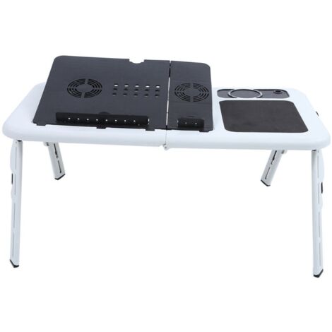 Ordinateur Portable pliable, lit de voiture, canapé, support de bureau, plateau de Table, ventilateur frais