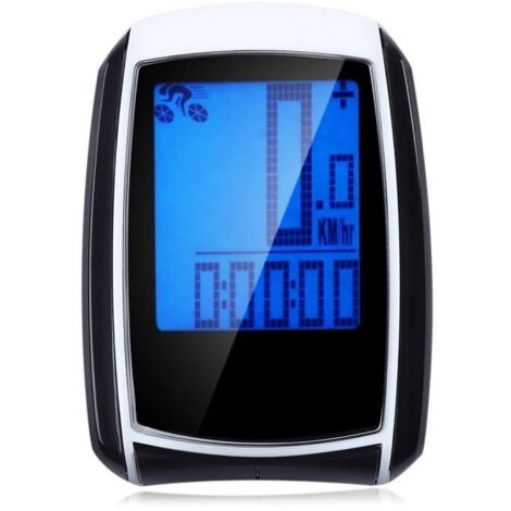 Ordinateur résistant à l\'eau vélo sans fil avec écran LCD rétro-éclairage Compteur de vitesse automatique de réveil