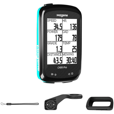 Ordinateurs de vélo GPS C406 Pro Écran LCD 2,4 pouces Affichage des données de cyclisme Deux modes d'entraînement Prise en charge de la conception 10 langues (Bleu)