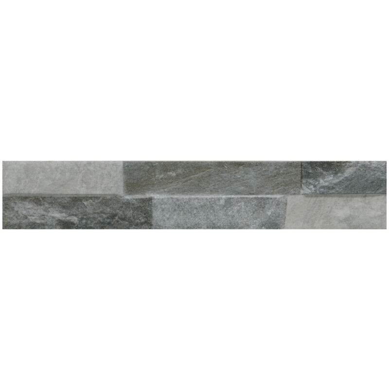 Ordino Grey 8cm x 44.25cm Porcelain Wall Tile - Grey - Wholesale Domestic