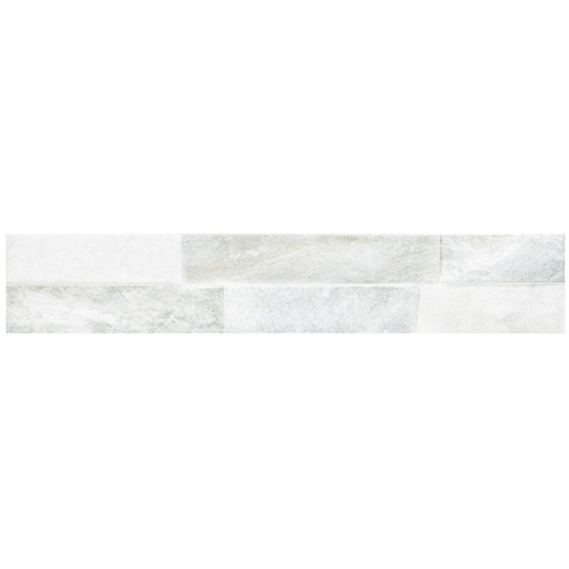 Ordino White 8cm x 44.25cm Porcelain Wall Tile - White - Wholesale Domestic