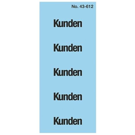 Ordner-Etiketten Inhaltsschild Kunden Blau 100 Stück