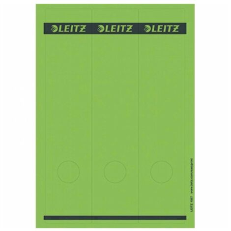 Ordnerrückenetikett breit/lang 61,5 x 285 mm (B x H) selbstklebend mit Griffloch grün 75 Etik./Pack.