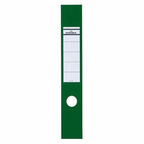 Ordnerrückenetikett ORDOFIX® breit/lang 60 x 390 mm (B x H) selbstklebend mit Griffloch grün 10 Etik./Pack.