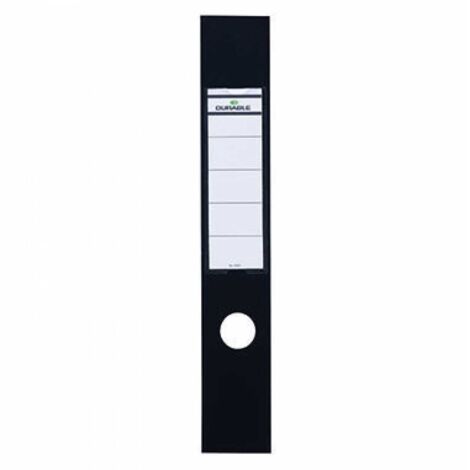 Ordnerrückenetikett ORDOFIX® breit/lang 60 x 390 mm (B x H) selbstklebend mit Griffloch schwarz 10 Etik./Pack.