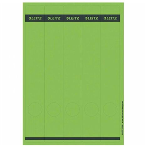 Ordnerrückenetikett schmal/lang 39 x 285 mm (B x H) selbstklebend mit Griffloch grün 125 Etik./Pack.