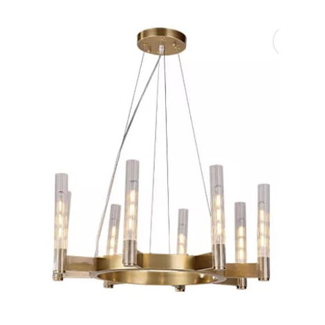 Ordo 65 cm - Lampadario moderno con tubi di vetro oro