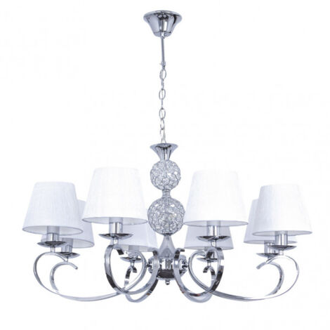 Ordoñez Lampe 8xe14 Chrome White Screen Regx76x76 cm