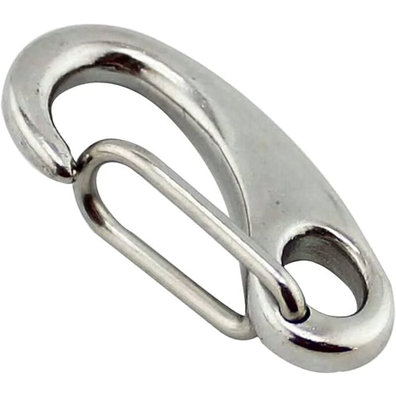 1 Gancio Con Chiusura Di Sicurezza In Inox Mm6x50 Oreca