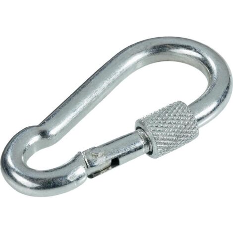 ORECA - 1 MOSCHETTONE DI SICUREZZA CON CHIUSURA CON GHIERA IN INOX 10X100