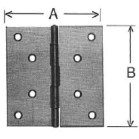 ORECA - 2 CERNIERE QUADRE CON PERNO FISSO - ACCIAIO INOX 40X40MM