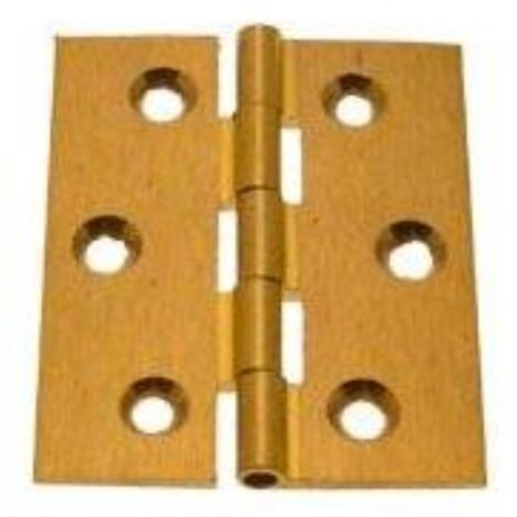ORECA - 2 CERNIERE SEMILARGHE CON PERNOFISSO, OTTONE LUCIDO 60X50MM
