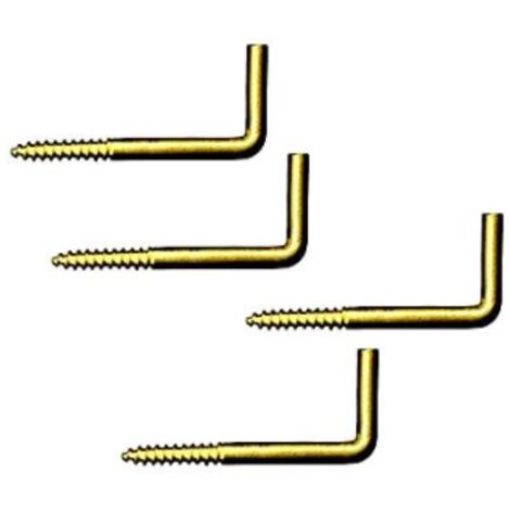 ORECA - 20 CANCANETTI GOBBETTO A VITE -PER BACCHETTE TENDE 2x24x12mm IN FERRO OTTONATO