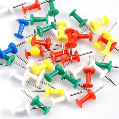 ORECA - 20 SPILLI PER IMPIALLACCIATURE TESTA IN PLASTICA VARI COLORI MM10X22