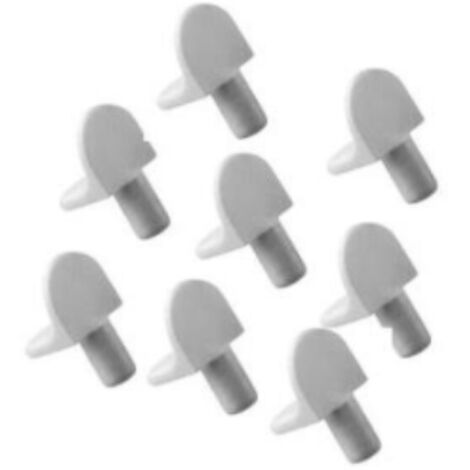 ORECA - 20 SUPPORTI REGGIPIANO IN PLASTICA BIANCA, CON PERNO 6MM