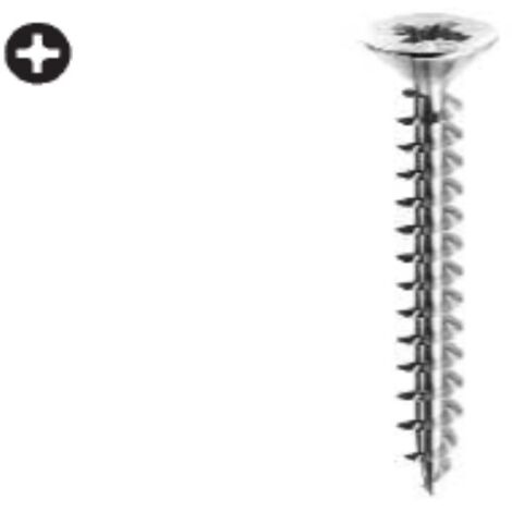 ORECA - 20 VITI PER LEGNO TRUCIOLATO, TESTA PIANA SVASATA CON IMPRONTA A CROCE - ACCIAIO INOX 3,5X30MM