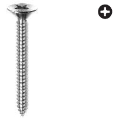 ORECA - 25 VITI AUTOFILETTANTI, TESTA PIANA SVASATA CON IMPRONTA A CROCE - ACCIAIO INOX 3,5X19MM