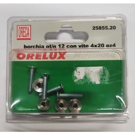 ORECA - 4 BORCHIE IN OTTONE CON VITE  4x20MM