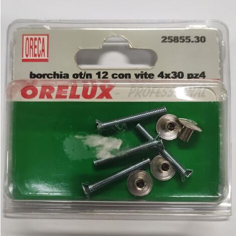 ORECA - 4 BORCHIE IN OTTONE CON VITE  4x30MM