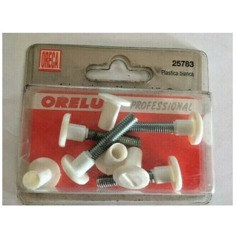 ORECA - 4 GIUNZIONI PER ASSEMBLAGGIO MOBILI IN PLASTICA BIANCA 8mm