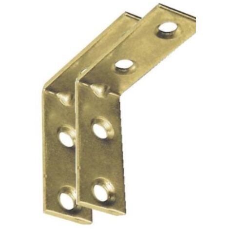ORECA - 4 LASTRINE ANGOLARI IN ACCIAIO OTTONATO 40X40MM