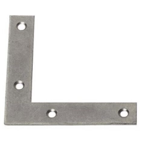 ORECA - 4 LASTRINE PIATTE ANGOLARI IN ACCIAIO ZINCATO 70X70MM