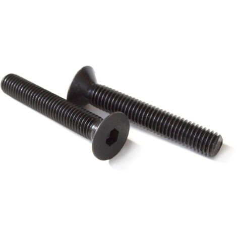 ORECA - 4 VITI PER METALLO TESTA PIANA SVASATA IN ACCIAIO BRUNITO 8X40mm