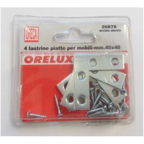 ORECA - 4PZ LASTRINE PIATTE PER MOBILI 40X40MM