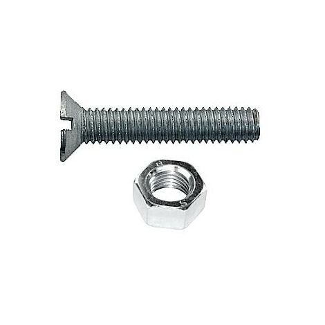 ORECA - 8 PEZZI - VITI PER FERRO A TESTAPIANA CON DADO 5x10MM