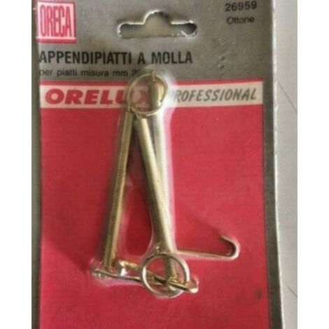 ORECA - APPENDIPIATTI A MOLLA OTTONATO LUCIDO - 26 / 34CM