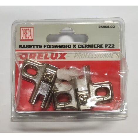 ORECA - BASETTE DI FISSAGGIO PER CERNIERE PZ.2