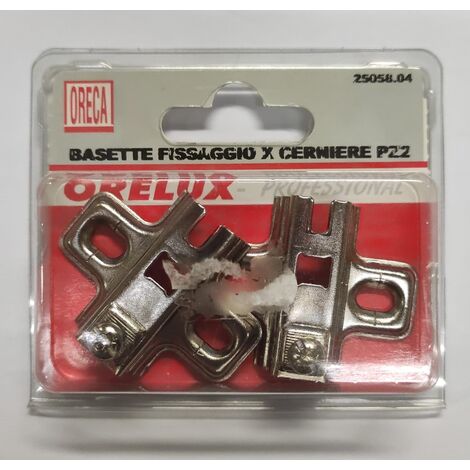 ORECA - BASETTE DI FISSAGGIO PER CERNIERE PZ.2