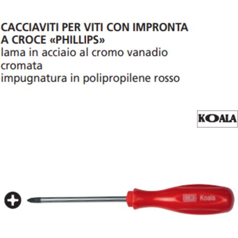 ORECA-CACCIAVITE PER VITI CON IMPRONTA ACROCE PHILLIPSGR1 4.5x80 IN ACCIAIO CROMO VANADIO